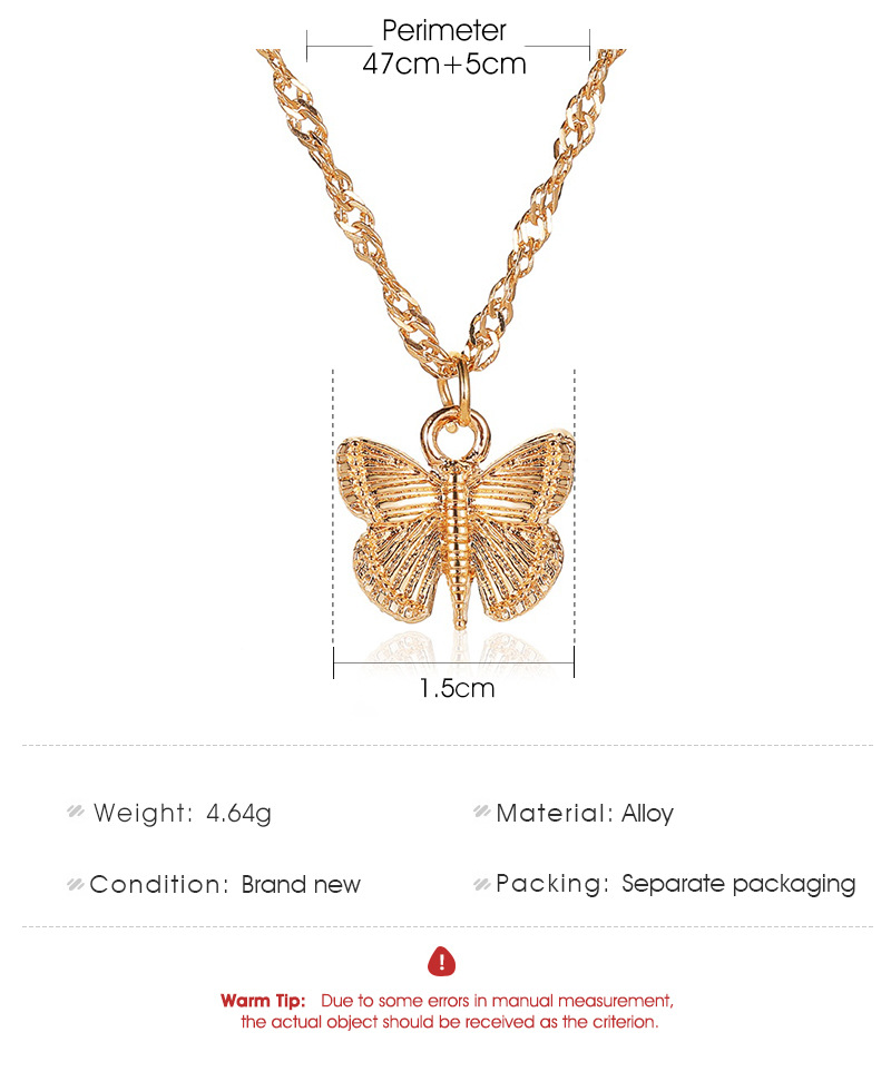 Hot Selling Jewelry Small Fresh Butterfly Necklace Temperament Simple Necklace Nihaojewelry Wholesale display picture 1