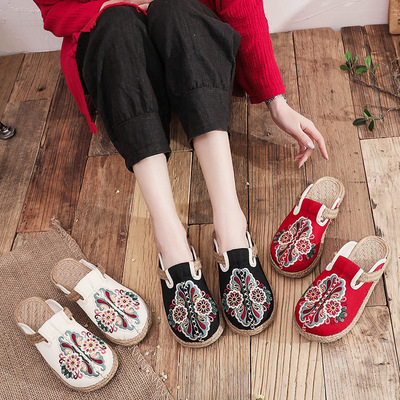 2020 New products list Ethnic style sandals  Retro Tribe style Embroidery Women's Shoes manual weave shoes