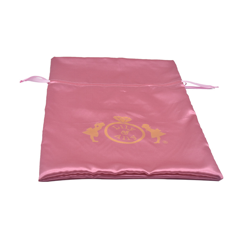 厂家拉绳束口色丁布袋 礼品彩色绸布袋 防尘布袋包包