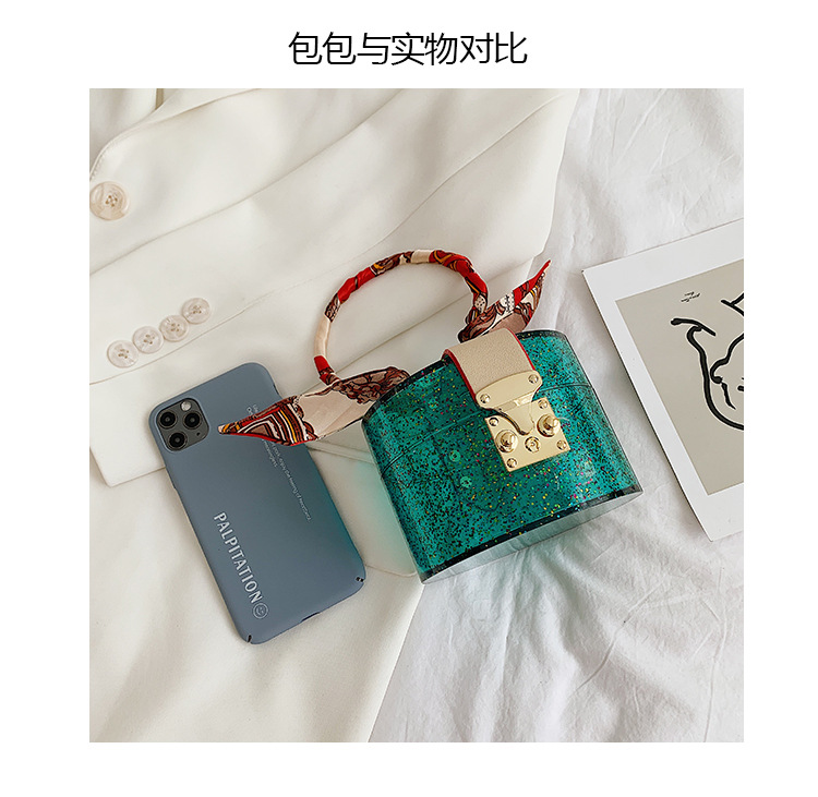 Neue Trendige Koreanische Mode Transparent Tragbare Gelee Wild Chain Schulter Messenger Kleine Runde Frauentasche display picture 19