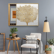 免打孔遮擋箱歐式抽象配電箱北歐客廳電閘盒掛畫掛式電表箱裝飾畫