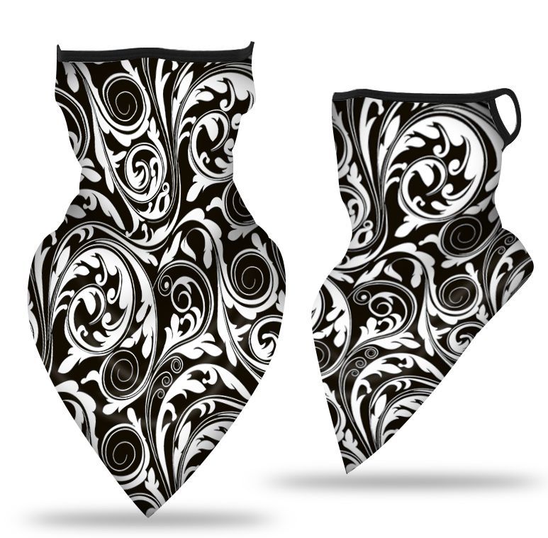 Oído-colgando triángulo bufanda hielo malla de seda máscara transpirable cuello cubierta al aire libre equitación pesca a prueba de viento protector solar cara toalla bufanda