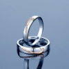 Fashionable trend ring for beloved suitable for men and women for St. Valentine's Day, silver 925 sample