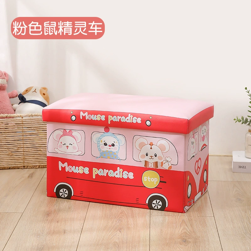 Cartoon bus, foldable storage system, capacious toy, storage box