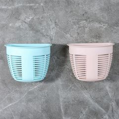 Bathroom drain basket, wall-mounted storage basket for bathrooms, hanging small bath basket, miscellaneous items storage basket, plastic basket.