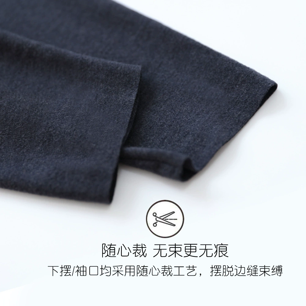 Yaerle Thermal Underwear Men's Single-piece Constant Temperature Heating Brushed Medium Thick Half-Turtle Collar Cotton Sweater Basement Autumn Clothes