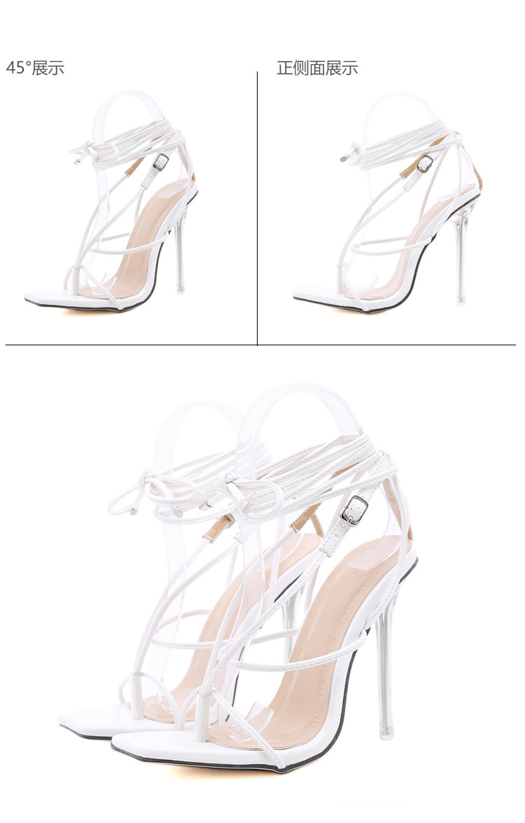 Women's Strappy Crystal Transparent Sandals display picture 4