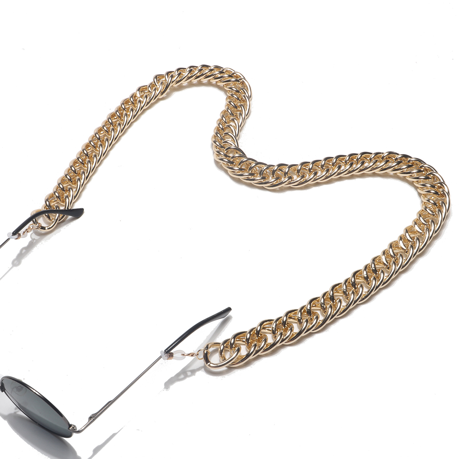 Metal Material Fashionable And Simple Color Retention Gold Thick Aluminum Chain Glasses Rope Metal Glasses Chain Wholesale Nihaojewelry