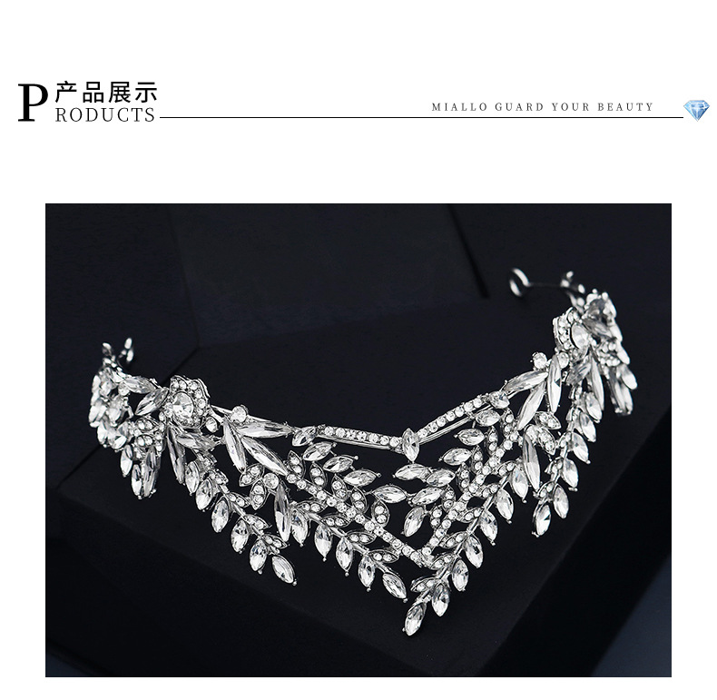 Wedding Jewelry Rhinestone Alloy Crown display picture 4