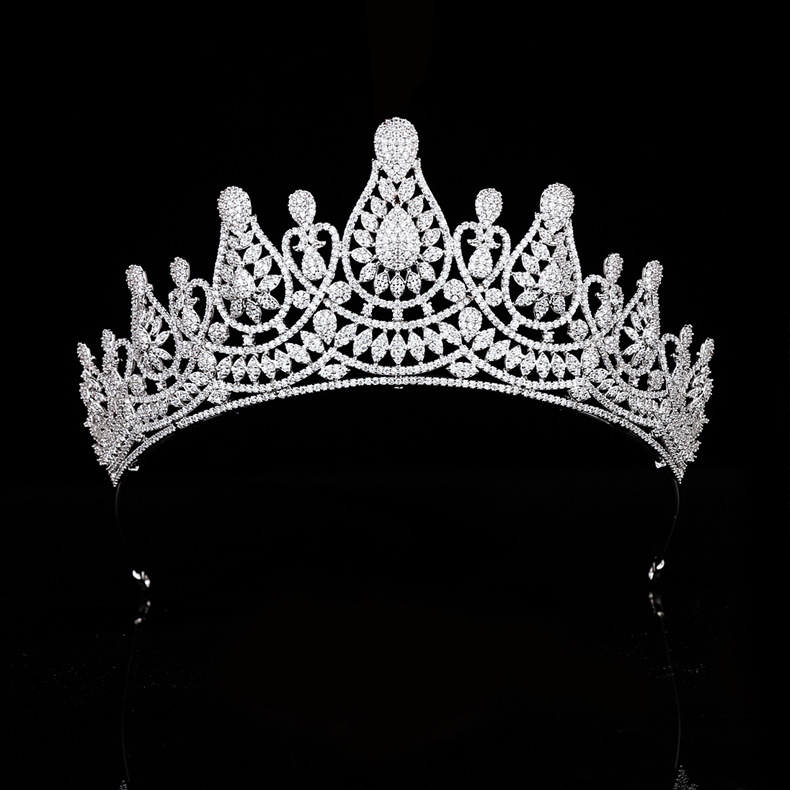 Title 11, Micro Set Zircon Crown Wedding Headwear Bridal ...