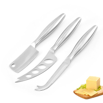 Manufactor Direct selling Stainless steel Hollow handle Cheese knife 3 sets kitchen Baking tool cheese Cutter suit