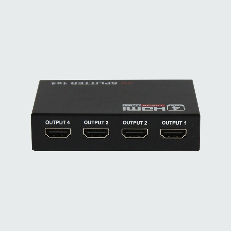 Поставщик производителя HDMI распределитель на четыре выхода, 4K2K высокое разрешение, сплиттер HDMI, разветвитель один точка четыре