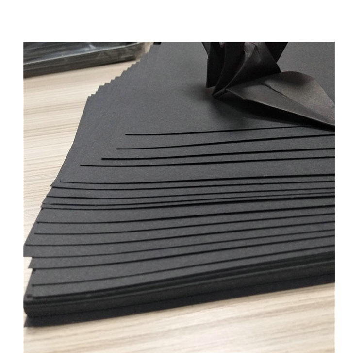 厂家 180克单面黑卡纸  180克中性单透黑卡纸 颜色稳定  0.216MM