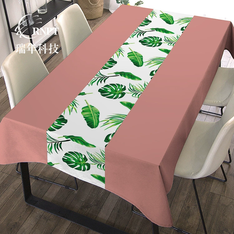 RNPT Ruinan [Производитель горячая продажа] Простая столовая скатерть европейский прямоугольная скатерть ПВХ водонепроницаемая маслостойкая скатерть
