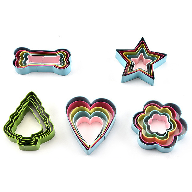 不锈钢饼干模具 多形状饼干模具 DIY创意烘焙工具25件套批发