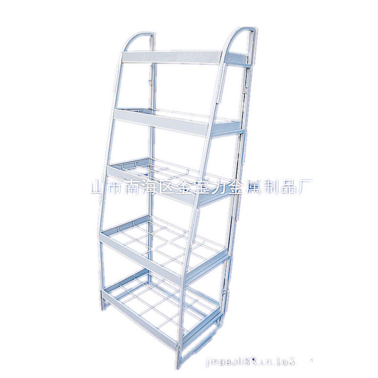 供应商超5层展示架，药店陈列架，带广告5层展示架，免工具安装