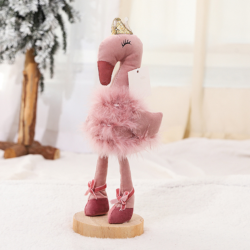 "Elegant Christmas Fabric Swan Ornament - Handcrafted Holiday Table Decor, Window Display & Festive Gift For Home, Office_voghion.com