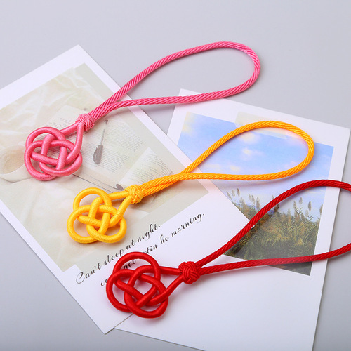 Small Chinese knot double money knot pineapple head hanging accessories DIY handmade gift car hanging rope handle rope