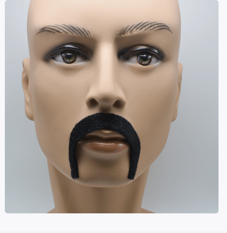 Shengyi Foreign Trade's best-selling masquerade ball props, realistic gentleman pirate beard, mustache, Halloween costume beard detail image 6