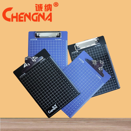 A4 Writing Board Plastic Clip with Ruler, Flat Plate Clip, Butterfly Clip, Document Holder, Exam Paper Clip