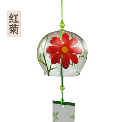 江户ガラス风铃日式和风装饰手工彩绘水晶工艺品庆典户外活动礼品