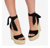 Comfortable rope sandals with slope heel