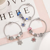 Bracelet, Christmas pendant, jewelry, accessory, European style, with snowflakes, wholesale