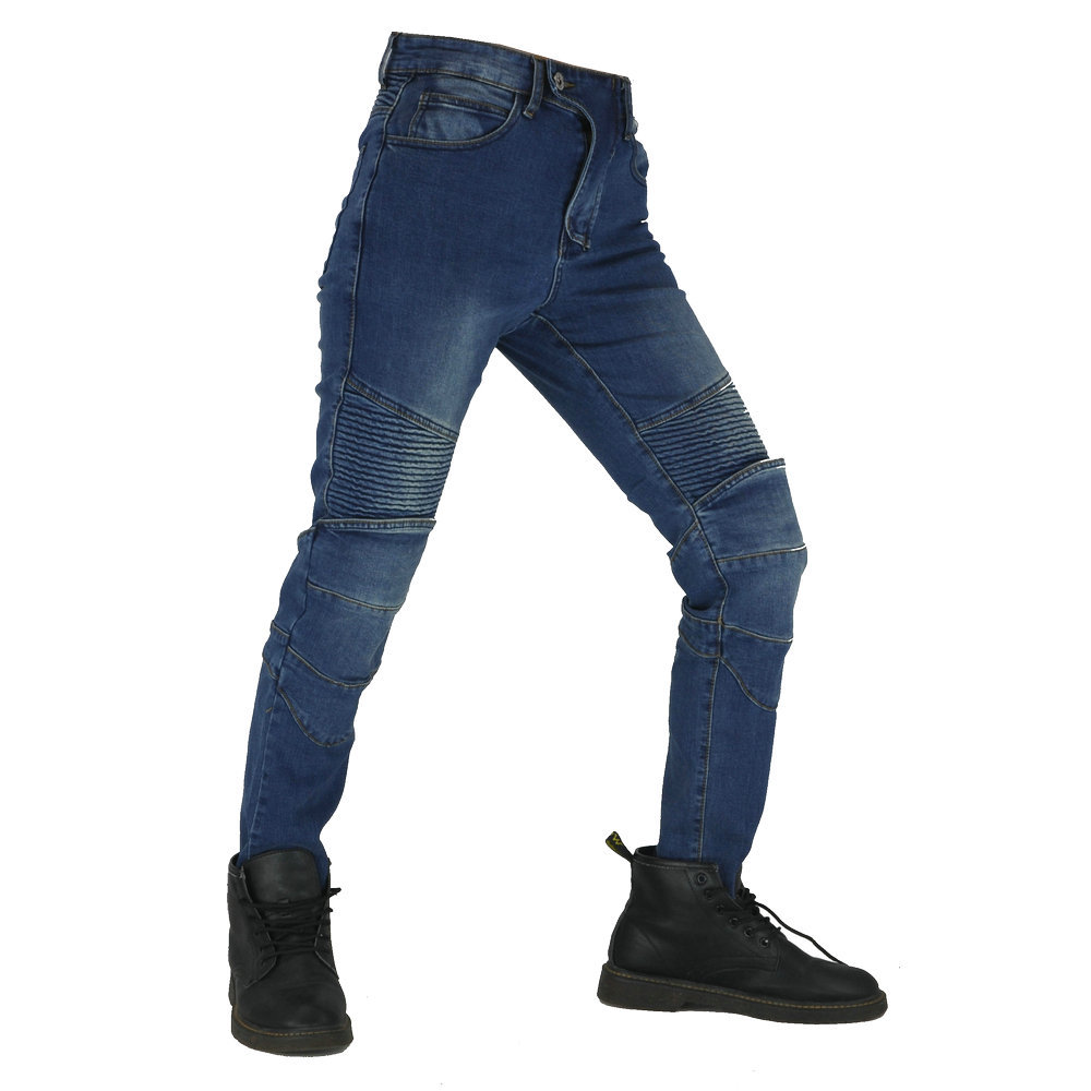 Productos genuinos VOLERO motocicleta carreras casual jeans rectos pantalones anti-caída pantalones todoterreno motocicleta montar pantalones elásticos para mujeres