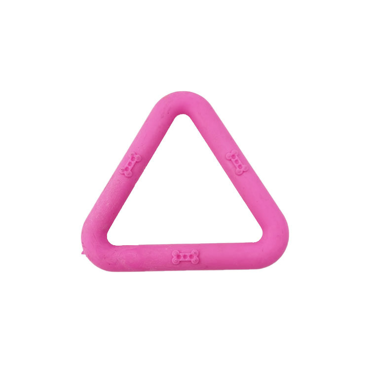 Juguete para mascotas tpr triángulo hueso molar resistente a la mordedura de perro juguete de goma fabricante de suministros para mascotas en stock al por mayor