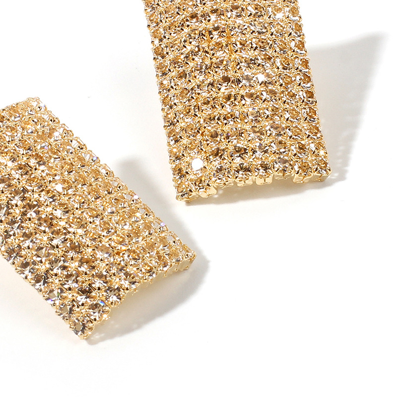 7g Weight Earrings Classification Housewarming, Anniversary, Business, Wedding, Travel, Birthday, Festival Occasion Geometric Pattern Women'S Gender Fashion Style Hot-selling Love-shaped Rhinestone Fashion Simple Geometric Earrings For Women Wholesale Nihaojewelry 17