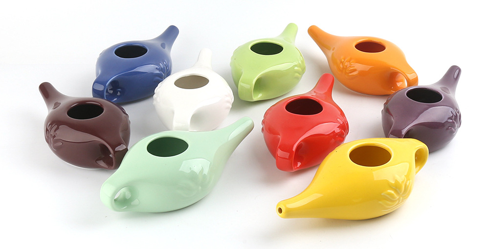 250 Ml Ceramic Nasal Wash Pot Nasal Flusher Yoga Nasal Wash Pot Nose Cleaning Pot Wholesale Supply display picture 1