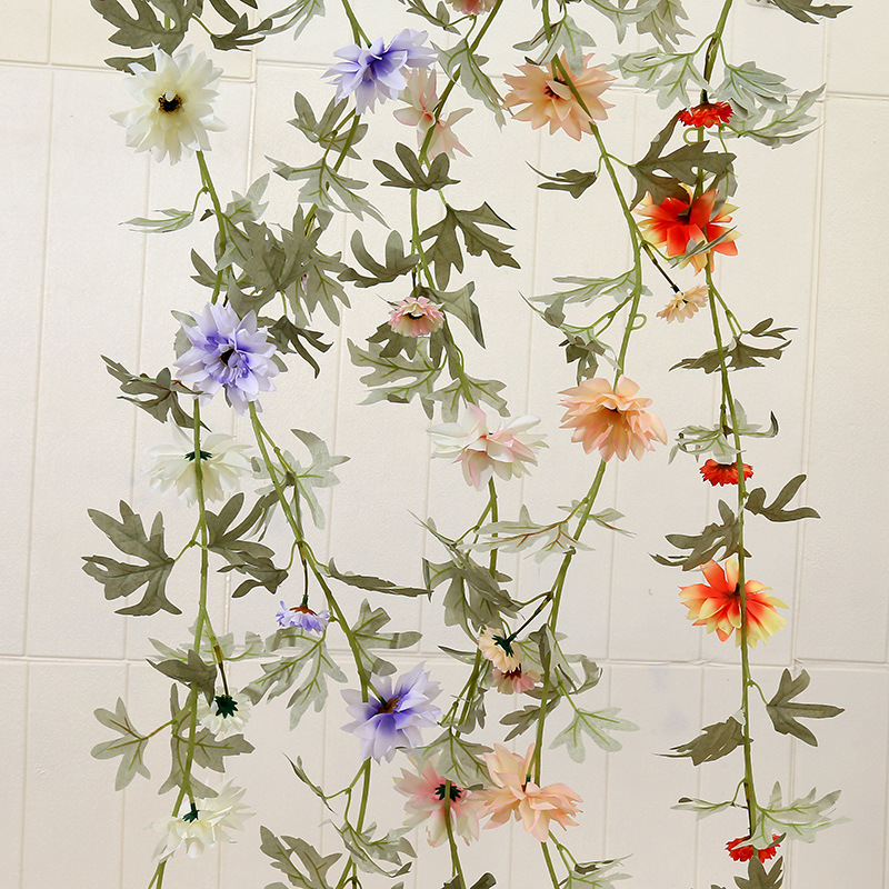 new pattern European style sunlight Flower vine Flower vine decorate Wedding celebration Wedding hall hotel Coffee shop bar Silk flower
