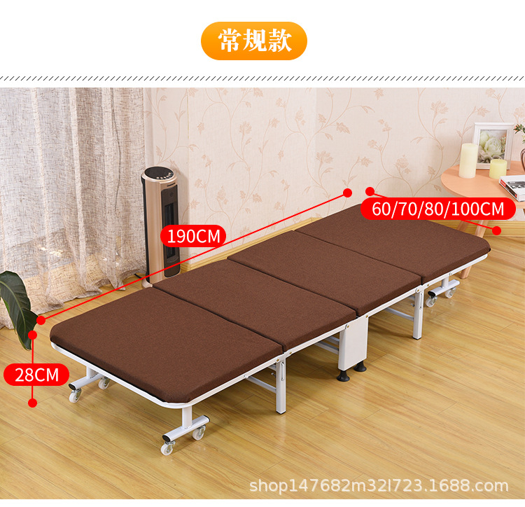 厂家批发办公室躺椅床四折折叠床单人床家用简易床行军床午休睡床详情22