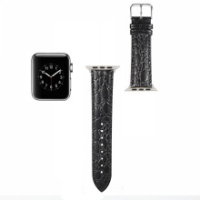 工厂批发适用iwatch 12345代苹果鳄鱼纹真皮表带牛皮竹节纹手表带