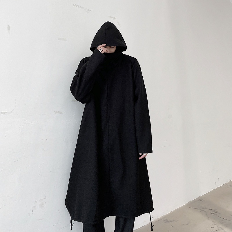 Otoño/Invierno 2020 marca de moda europea y americana cazadora con capucha capa oscura abrigo varias maneras llevar ropa los hombres sueltos