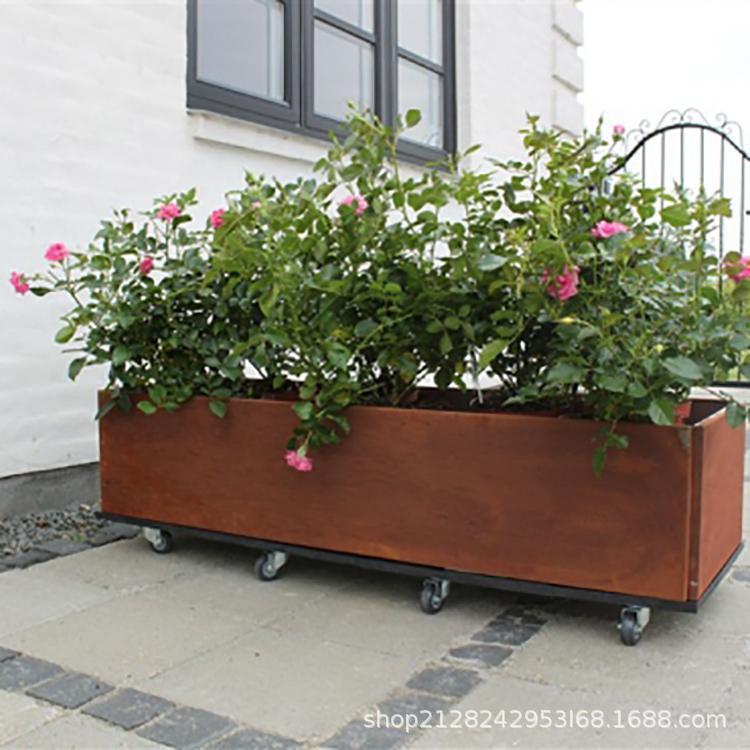 生产锈红花池A871M Gr60安钢耐候板景观幕墙设施可来图纸加工