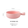 Nordic creative handle bowl grilled bowl baked rice bowl ceramic table utensil instant noodle bowl Japanese label bowl breakfast salad bowl