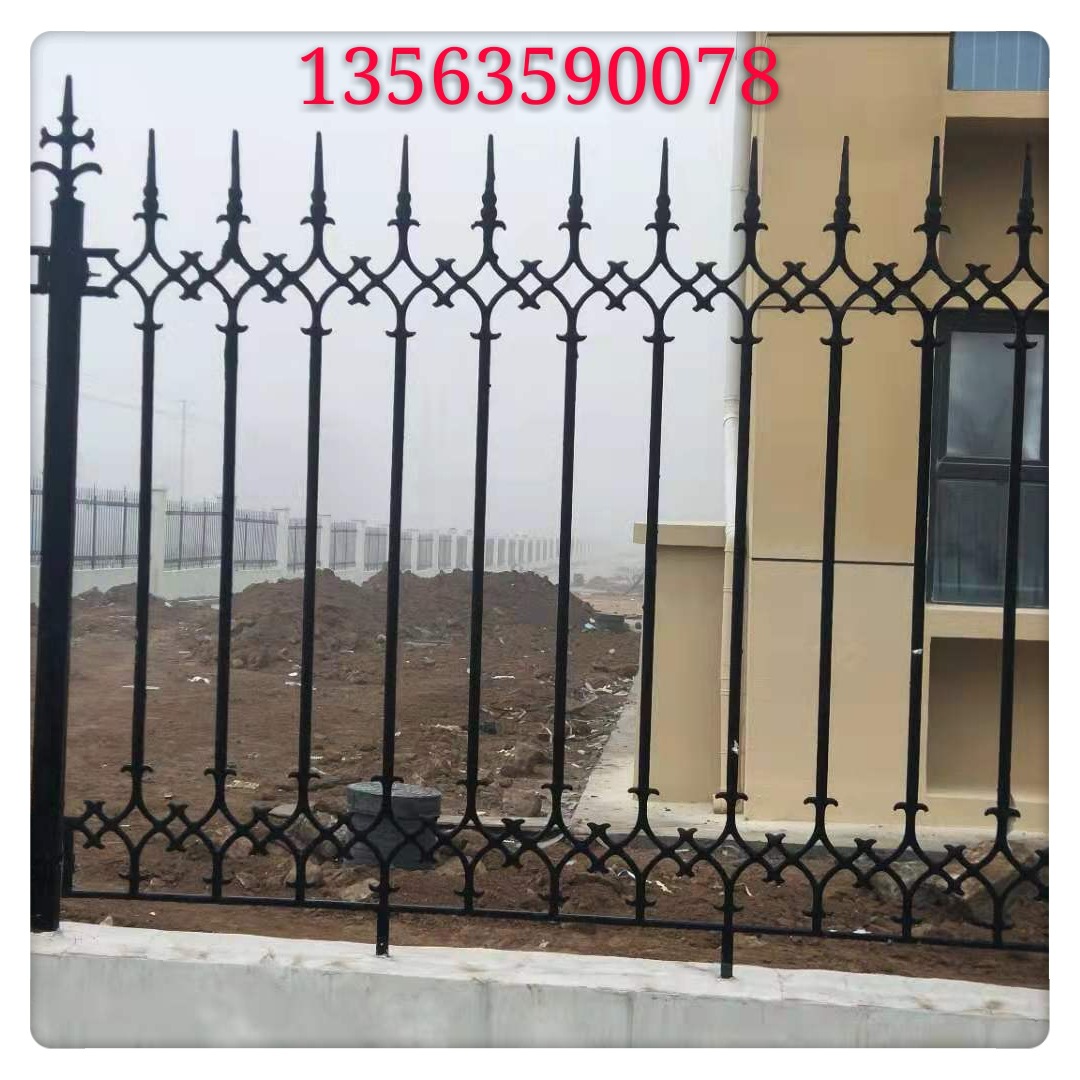 山东泰安铸铁围墙 铸铁护栏 别墅厂房围栏铁艺护栏铁栅栏