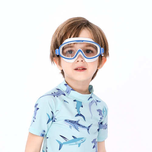 Children's swimming goggles professional waterproof anti-fog high-definition swimming goggles girls large frame diving goggles swimming equipment boys