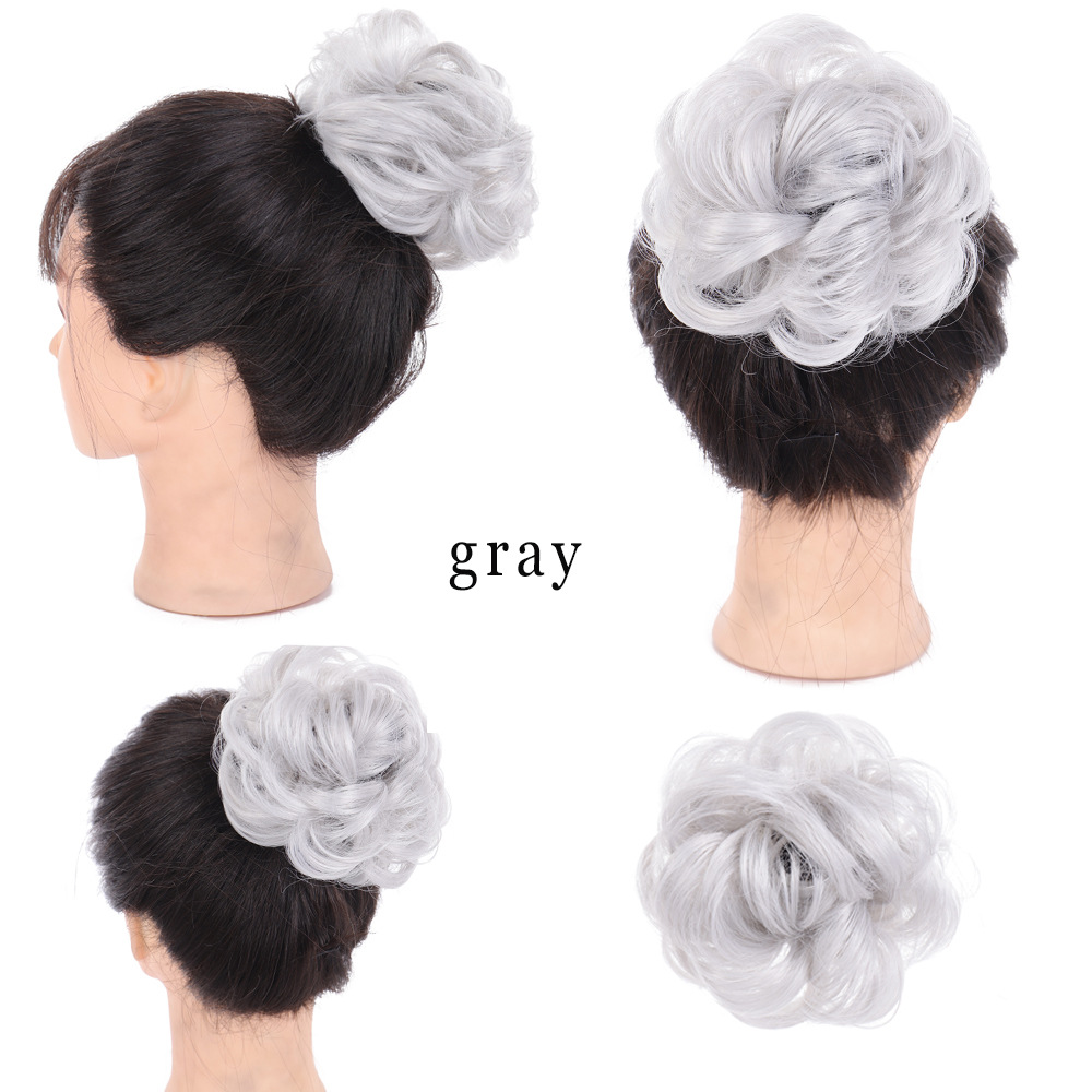 Parrucca per capelli sintetici Donna Anelli ricci in seta ad alta temperatura disordinati S Elastici Estensioni dei capelli in fibre sintetiche_voghion.com