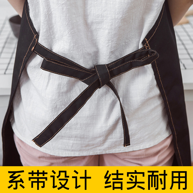 Estilo coreano cocina delantal cocina Dios impresión creativa café té restaurante casa pareja ropa de trabajo logotipo imprimible