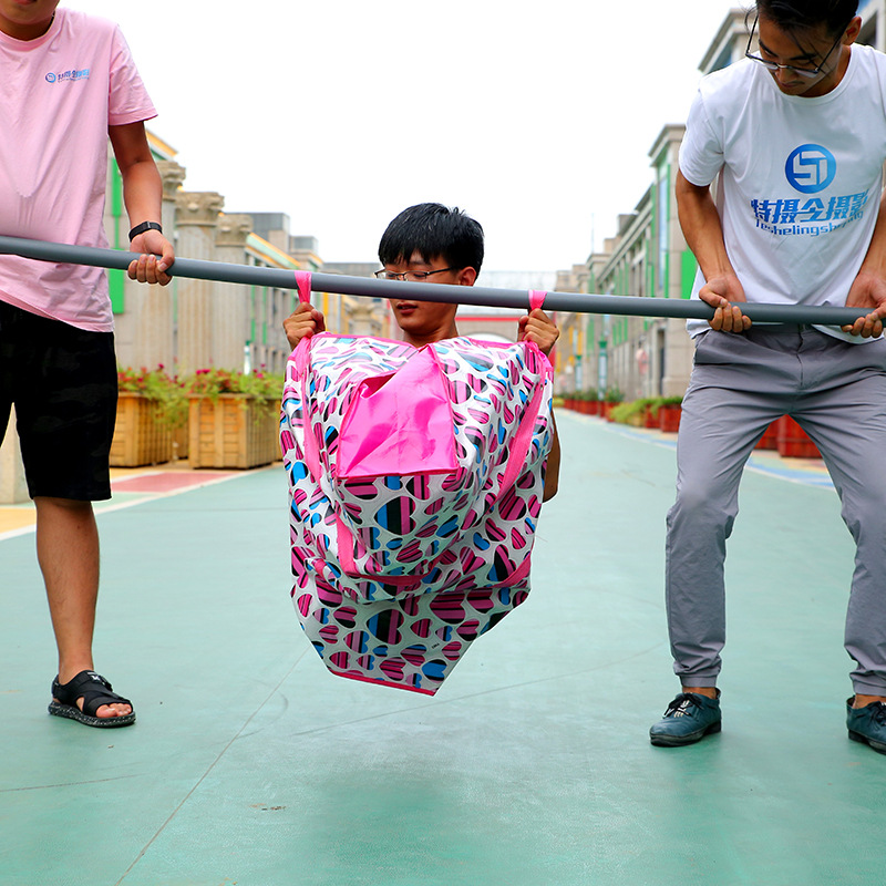 跨境145克加厚无纺布搬家袋打包收纳编织袋大号打孔旅行行李袋