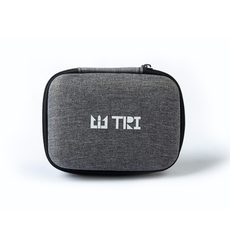 TRI甜润 灰色耳机收纳包线材收纳盒抗压数据线收纳整理盒