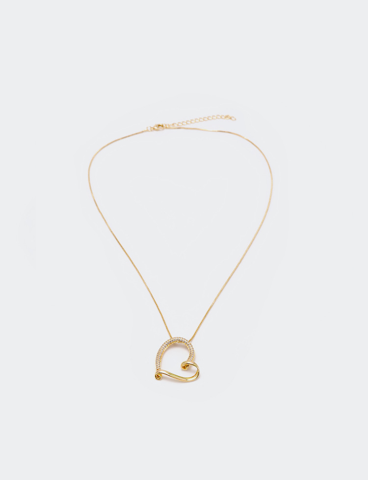 Fashion Hollow Heart-shape Copper Necklace display picture 4