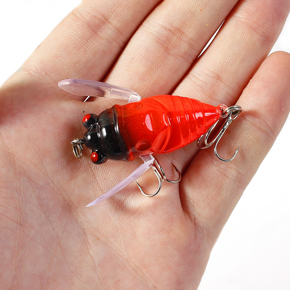 Fishing Lures for Bass, Lifelike Cicada Fishing Tackle Lures, Artificial Freshwater Swimming Bait