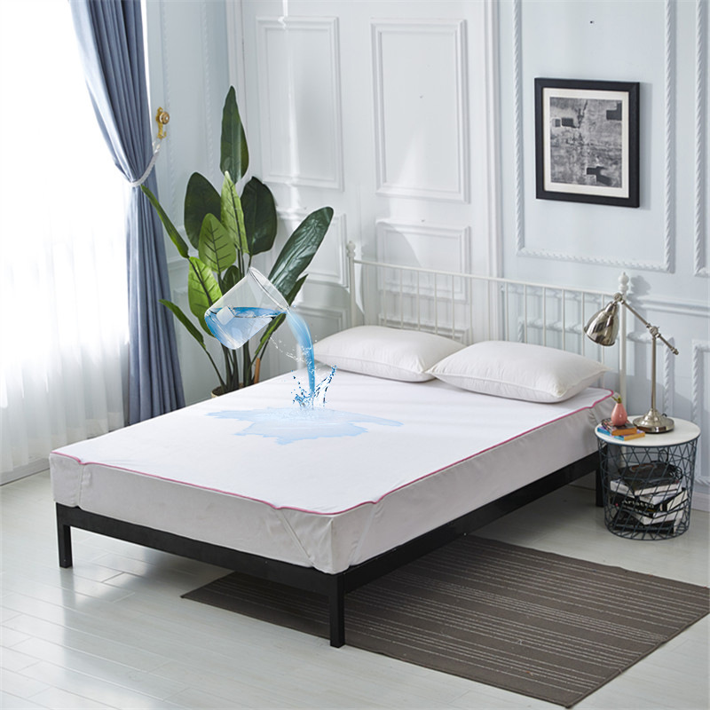 亚马逊wish跨境直供防水床单防水隔尿护理垫毛巾布纯色席梦思床单|ms