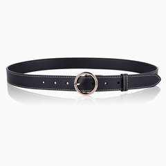 新款女士皮帶時裝圓扣真皮腰帶女韓版休閒百搭裝飾配西裝牛皮褲帶