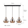 Scandinavian modern and minimalistic creative ceiling lamp for living room, retro diamond lights