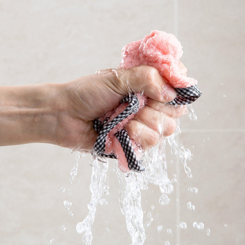 Hanging coral velvet hand towel, cleaning rag, dishcloth, kitchen cleaning towel, household lint-free absorbent towel