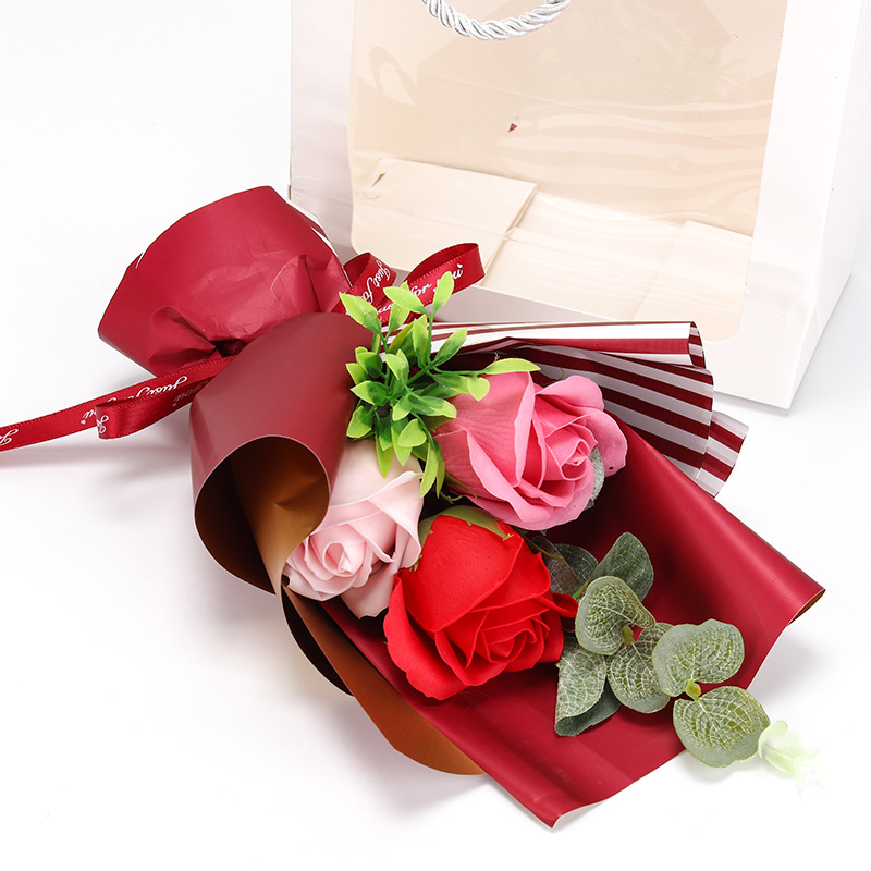 20年3朵玫瑰小花束 红2